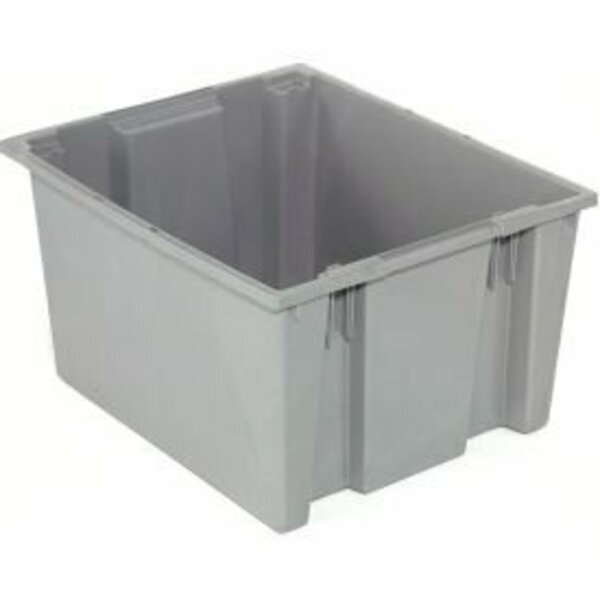 Quantum Storage Systems GEC&#153; Stack and Nest Storage Container SNT225 No Lid 23-1/2 x 19-1/2 x 10, Gray SNT225GY